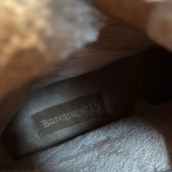 BareTraps Yaegar suede & faux fur adjustable lace up boots w/ Stay Dry System - Picture 10 of 16